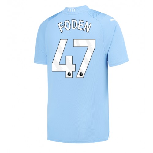Pánský Fotbalový dres Manchester City Phil Foden #47 2023-24 Domácí Krátký Rukáv